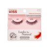 KISS Looks So Natural False Eyelashes, Lightweight & Comfortable, Natural-Looking, Tapered End Technology, Reusable, Cruelty-Free, Contact Lens Friendly, Style 'Shy', 1 Pair Fake Eyelashes Black