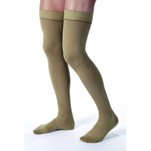 BSN Medical 115400 JOBST for Men Compression Hose, Thigh High, 20-30 mmHg, Closed Toe, Small, Khaki