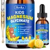 Magnesium Glycinate Liquid for Kids - with L-Theanine Omega-3, Vitamin B6, D3, Zinc - Kids Magnesium Drops for Sleep, Relaxation, Calm & Focus - 2 Fl Oz, Lemon Flavor