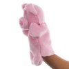 Pig Hand Puppets Farm Animal Plush Toys for Imaginative Pretend Play Storytelling Pink