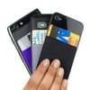 4 Pieces Phone Card Holder Phone Wallet Stick Card Holder Stretchy Lycra Wallet Pocket Credit Card ID Case Pouch(Black)