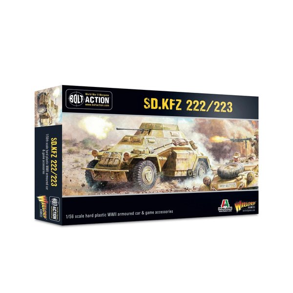 Warlord Games Bolt Action WWII Sd. Kfz 222/223 Armored Car 1:56 Military Table Top Wargaming Plastic Model Kit 402012029