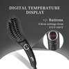 Hair Straightener Brush, Ceramic Ionic Straightening Iron Comb Anti-Scald, Best Soft Round Touch Body, Perfect for Professional Salon at Home (M)