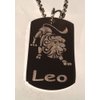 Zodiac Signs Sign LEO Lion - Military Dog Tag, Luggage Tag Key Chain Metal Chain Necklace