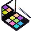 Bowitzki 9 Colors Water Activated Eyeliner Hydra Liner Graphic Cake Aqua Eye Liner Retro Makeup Pastel UV Glow Color Neon Face Body Paint
