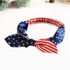 ZCYYYS Women Elastic Flag Headband with Bow Hair Band for 4th of July Headbands Head Wrap Hair Accessories TS2020 (Baby + Adult Rabbit)