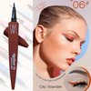 Metfdlaig Brown Liquid Eyeliner Pencil, Waterproof & Smudge-proof Ultra-Fine Brush Tip Eye Liner, Quick Drying Formula Long Lasting High-Pigmented Up to 24 Hours Eye Makeup Wear(Brown)