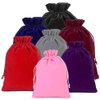 Lucky Monet 25/50/100PCS Velvet Drawstring Bags Jewelry Pouches for Christmas Birthday Party Wedding Favors Gift Candy Headphones Art and DIY Craft (25Pcs, Purple, 5” x 7”)