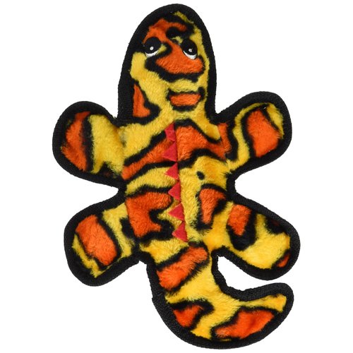 Petlou Durable Squeeze Me Plush Soft Squeaker Interactive Dog Chew Toy, squeaks, Floats, Washable, Ripped Resistant (13" Reliable Friends-Gekko)
