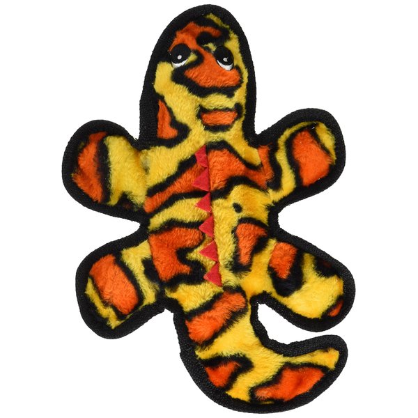 Petlou Durable Squeeze Me Plush Soft Squeaker Interactive Dog Chew Toy, squeaks, Floats, Washable, Ripped Resistant (13" Reliable Friends-Gekko)