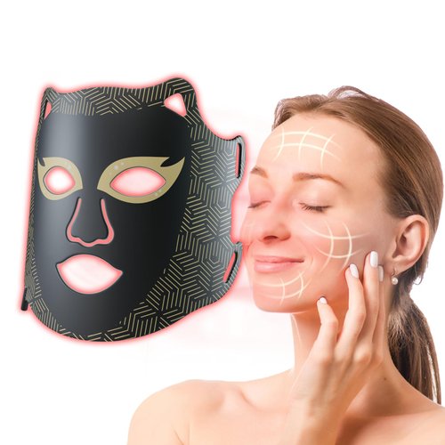 whraills LED light therapy mask - Red Light Therapy for Face, Led Face Mask for Anti Aging & Wrinkles Reduction | Infrared Light Skin Rejuvenation, Facial Mask, Skin Care Device