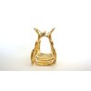 Generic Bright gold triangle metal victorian style filigree hair claw clip