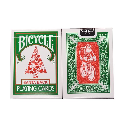 Bicycle Green Back Red Santa Playing Cards