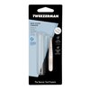 Tweezerman Mini Slant Tweezer - Tweezers for Eyebrows, Travel Tweezers for Eyebrows, Facial Hair, Ingrown Hair (Classic Stainless)