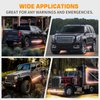 XRIDONSEN 2PCS 70 inch Truck Emergency Strobe Lights Strip 864 LED Running Board Lights Bar Amber White Flashing Warning Hazard Safety Light Waterproof Flexible for Trucks Construction Vehicles Pickup