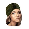 ShariRose Olive Green Turban Headband Soft Cotton Super Wide Make Up Hairband Headcover for Women Head Wear (Olive Green)