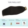 DOORES 20pcs Human Hair Extensions Tape in Remy Dark Brown Tape in Hair Extensions Real Hair Glue in Extensions Straight 50g 20 Inch