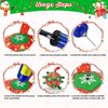 ShuRung Christmas Soccer Ball Dog Toy with Straps Dog Interactive Play Balls for Tug of War Christmas Tree & Snowflower Pattern Dog Soccer Ball for Small Medium Big Size Dog (8 inches)