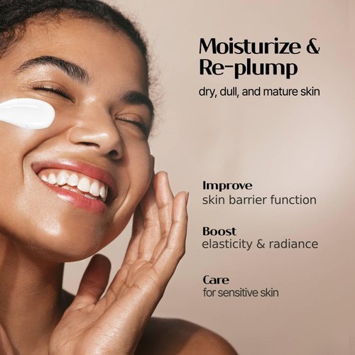 varuza Ultra Moisturizing Derma Facial Cream – Oil Free Deep Hydrating Face Moisturizer – Vegan, EWG Verified Product Korea Skin Care with Hyaluronic Acid, Amino Acids, Non-Sticky Unscented Lotion