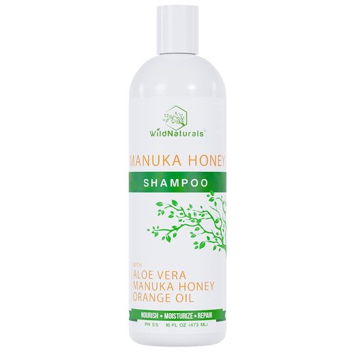 Eczema Honey Shampoo for Scalp - Manuka Honey Shampoo for Psoriasis - Natural Hydrating Eczema Shampoo with Aloe Vera & Coconut Oil - Sulfate-Free Moisturizing Shampoo for Dry, Itchy Scalp