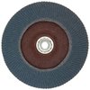Norton 20X High Performance Abrasive Flap Disc, Type 27, Threaded Hole, Fiberglass Backing, Zirconia Alumina, 4-1/2" Dia., 60 Grit (Pack of 1)