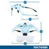 YOCTOSUN Magnifying Glasses with Light for Close Work, Head Magnifier with 4 LED Lights and 5 Detachable Lenses 1X to 3.5X,Rechargeable Hands Free Headband Magnifier Glasses for Crafts, Hobby