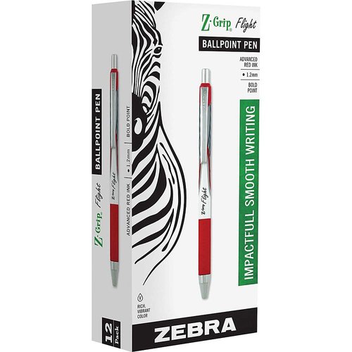 Z-Grip Flight Retractable Pen Ink Color: Red