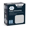 MED PRIDE Foam Dressings -10 Pack, 2'' X 2'' - Sterile, Hydrophilic, Highly Absorbent- Soft, Non-Adhesive Pads, Waterproof Dressing for Wound Care & Ulcers, Post Op Trauma + Injuries