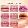 4 Colors Fat Lip Oil Drip,Lip Oil Lip Glaze Hydrating Lip Glow Oil Big Brush Head Moisturizing Lip Gloss,Shiny Transparent Lip Gloss Plumping,Clear Tint Shiny and Vegan,Moisturizing Non-Sticky (SET B)