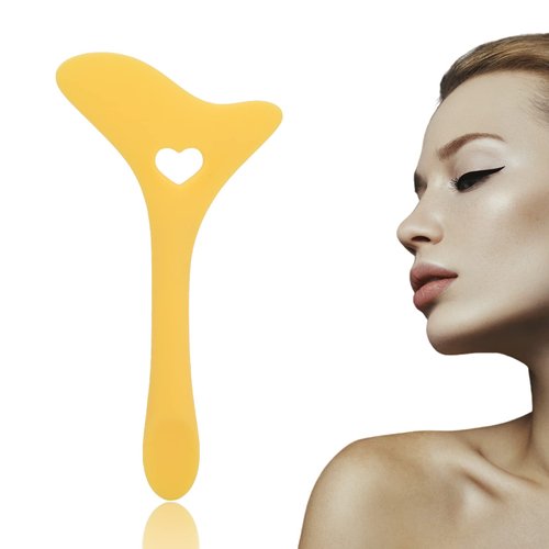 Stencil, Stencils, Silicone Stencils Wing Tips Eyebrow Pencil Stencil Reusable Lazy Quick Eye Makeup Makeup Applicator Tool for Makeup Artist(Yellow)