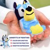 Bluey Paint Your Own Figurine, Fun Paintable Ceramic Bluey Figurine, Includes 6 Acrylic Paints, Paintbrush, Bluey Toys, Bluey Birthday Decorations, Bluey Party Favors, Kids Activities, Bluey Figures