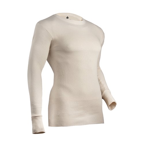 Indera Men's Expedition Weight Cotton Raschel Knit Thermal Underwear Top, Natural, Small