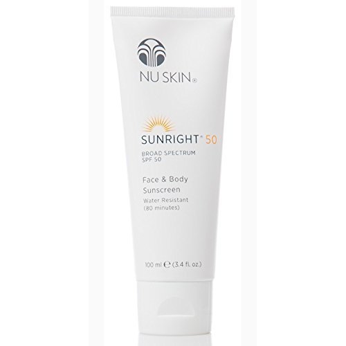 Nu Skin Sunright® Face & Body Sunscreen SPF 50 | Broad-Spectrum UVA/UVB Protection | Non-Greasy & Water-Resistant Formula | Antioxidant-Infused | 3.4 fl. oz.
