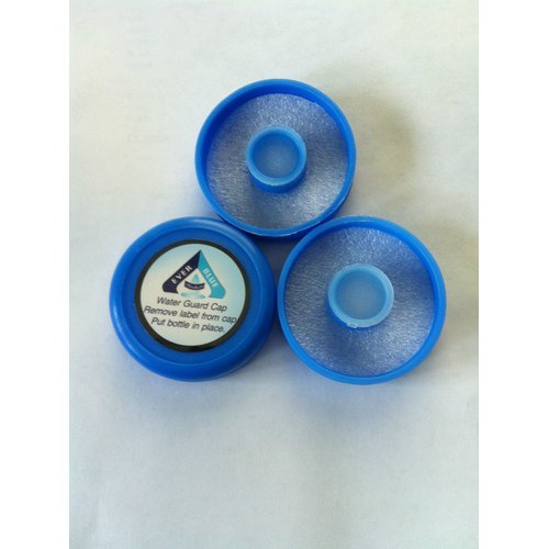 (Bag of 3) No spill reusable crown top water bottle push caps 55 mm