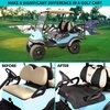 10L0L Universal Golf Cart Seat Covers Towel/Blanket with Armrest for EZGO, Club Car- 50 x 30inch - Dark Grey- All -Weather Protection- Perfect for 2-Person Seat