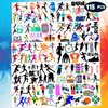 115 PCS Running Temporary Tattoos Birthday Party Decorations Supplies Favors Sport Marathon Finish Line Run Themed Decor Stickers For Boys Girls Gift School Prizes Rewards