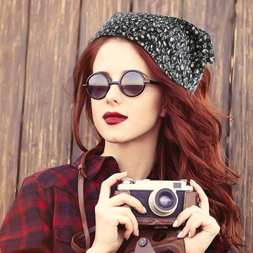 TOBATOBA Floral Hair Scarf Headband 5 Pcs Hair Bandanas Chiffon Boho Headbands for Women Elastic Head Bandana for Women Girls Hair Accessories