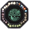 DND Dice Tray - Premium 8 Inch Dice Tray Dungeons and Dragons - Exquisitely Detailed Green World Tree & Wolf Raven Design - Perfect RPG Dice Rolling Tray with D&D Dice Box Storage to Protect Dice