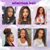 Curly Faux Locs Crochet Hair 8 Packs New Goddess Locs Crochet Braids Hair 12inch Red River Locs Crochet Hair with Curly Synthetic Hair Extensions (12" 8Packs 1B/BUG#)