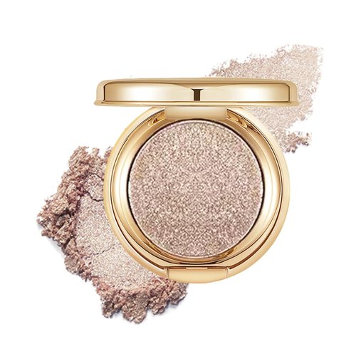Kpeuuef Single Glitter Eyeshadow,Shimmer Brown Eyeshadow Bright High Pigment Eye Shadow Long-Lasting Shimmer Pressed Powder Eyeshadow for Glitter Eye Makeup,Golden Brown(21#)