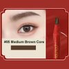 6pcs Waterproof Eyebrow Pencil Pull Cord Peel-off Microblading Brow Pencil Long Lasting Eye Brow Pencil for Marking, Filling and Outlining, Tattoo Makeup (Red Paper-Medium Brown Core)