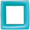 Caspari Grosgrain Square Paper Dinner Plates in Turquoise - Pack of 8