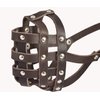 Genuine Leather Dog Basket Muzzle #108 Brown - Bulldog, Boxer (CircuSmference 13", Snout Length 2.5")