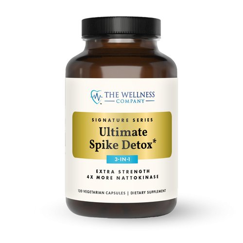 The Wellness Company Ultimate Spike Detox – Dr. McCullough Designed - 3-in-1 Nattokinase, Turmeric, & Bromelain Extra Strength | 120ct (1 Month Supply)