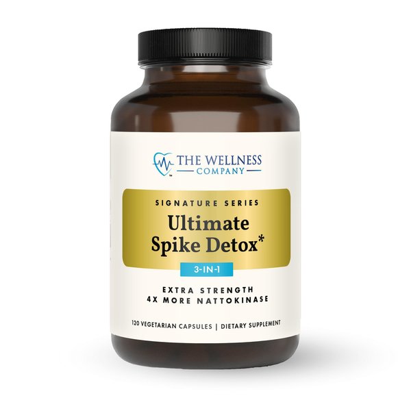The Wellness Company Ultimate Spike Detox – Dr. McCullough Designed - 3-in-1 Nattokinase, Turmeric, & Bromelain Extra Strength | 120ct (1 Month Supply)