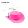Acxico 10pcs Plastic Mini Miniature Cute Western Cowgirl Pink Cowboy Hat for Doll Dress Up Party Accessories
