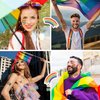 Fssqii 32 Sheets Rainbow Temporary Tattoos Butterfly/Flower/Heart Tattoos Pride Festivals Waterproof Rainbow Flag Face Body Arm Paint Tattoo Sticker for Women Men Child Celebrations Tattoo Stickers