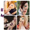 150 Pcs Butterfly Makeup Temporary Tattoos for Kids Women Girls, Waterproof Colorful Butterflies Wings Fake Tattoo Stickers Face Body Arm Birthday Party Favors Makeup Supplies