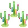 3 Pack Inflatable Cactus Ring Toss Game Sets,Cactus Pool Game Toys Target Toss Floating Swimming Summer Game Toys for Mexican Fiesta Party Accessories Hawaiian Pool Beach Party Decoration Supplies
