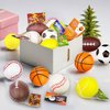 15 Set Foam Bouncy Sports Balls Party Favors Goodie Bag Stuffers Gift Card Football Tennis Basketball Soccer and Baseball Bouncy Balls Party Favors for Goodie Bag Fillers and School Rewards